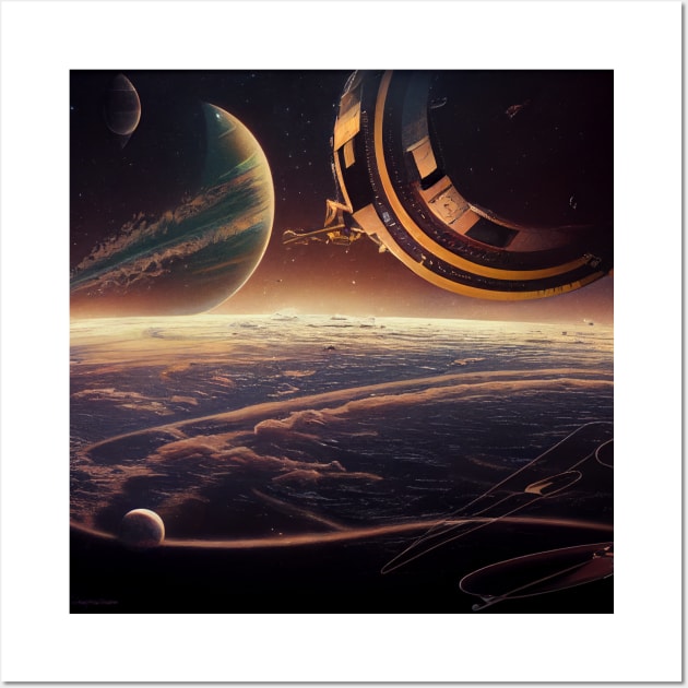 Interplanetary Spaceport Wall Art by Grassroots Green